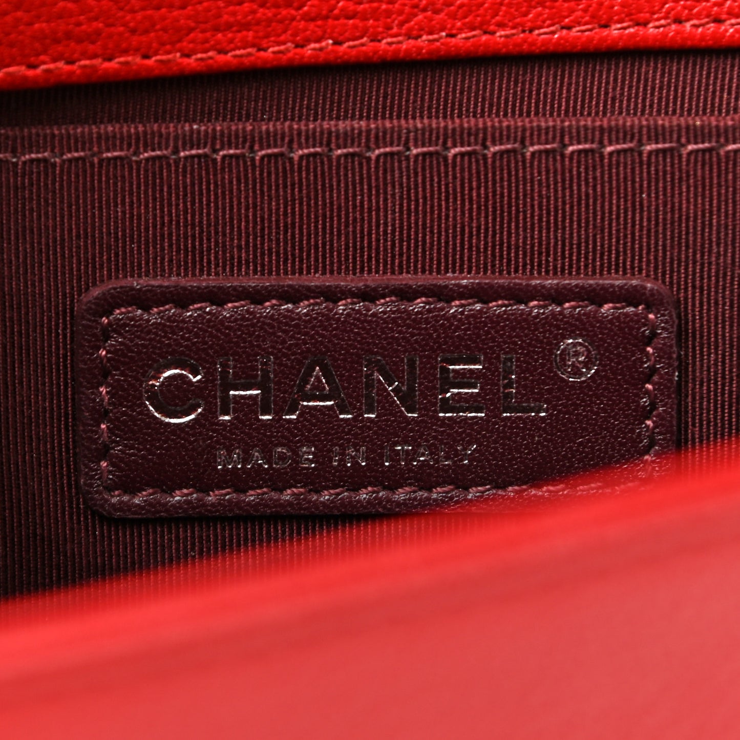 Goatskin Quilted Patent Medium Duo Boy Flap Red