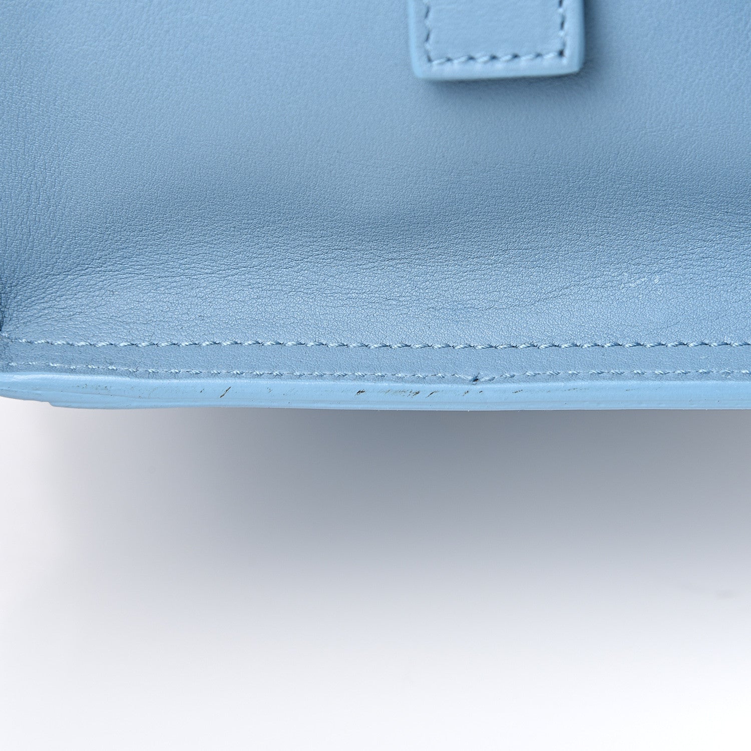 Saint Laurent Calfskin Small Classic Y Cabas Blue Glacier 11 of 11