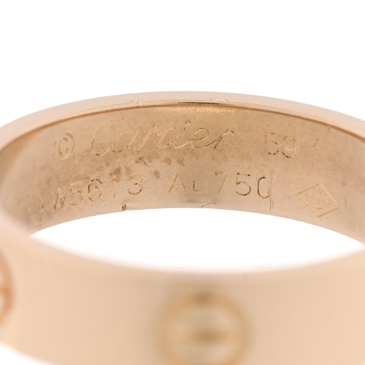 18K Yellow Gold 5.5mm LOVE Ring 59 8.75
