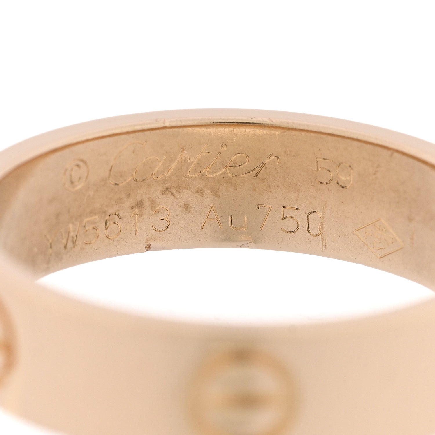 Cartier 18K Yellow Gold 5.5mm LOVE Ring 59 8.75 4 of 6