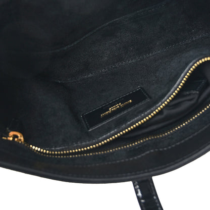Saint Laurent Silk Satin Calfskin Le 5 A 7 Hobo Black 5 of 9