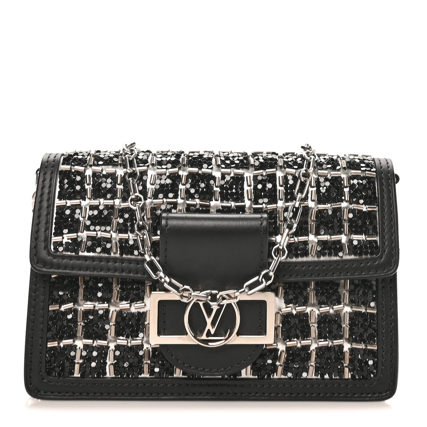 Louis Vuitton Tweed Sequin Dauphine Minaudiere Black 1 of 9