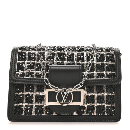 Louis Vuitton Tweed Sequin Dauphine Minaudiere Black 1 of 9