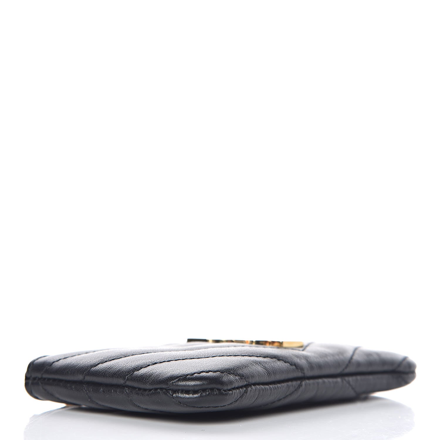Saint Laurent Calfskin Matelasse Monogram Key Pouch Black 4 of 8