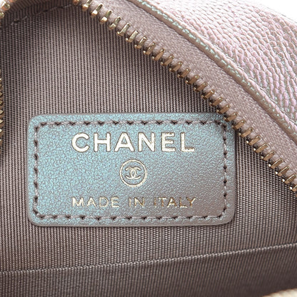 Chanel Iridescent Caviar Quilted Round Clutch With Chain Beige 6 of 8