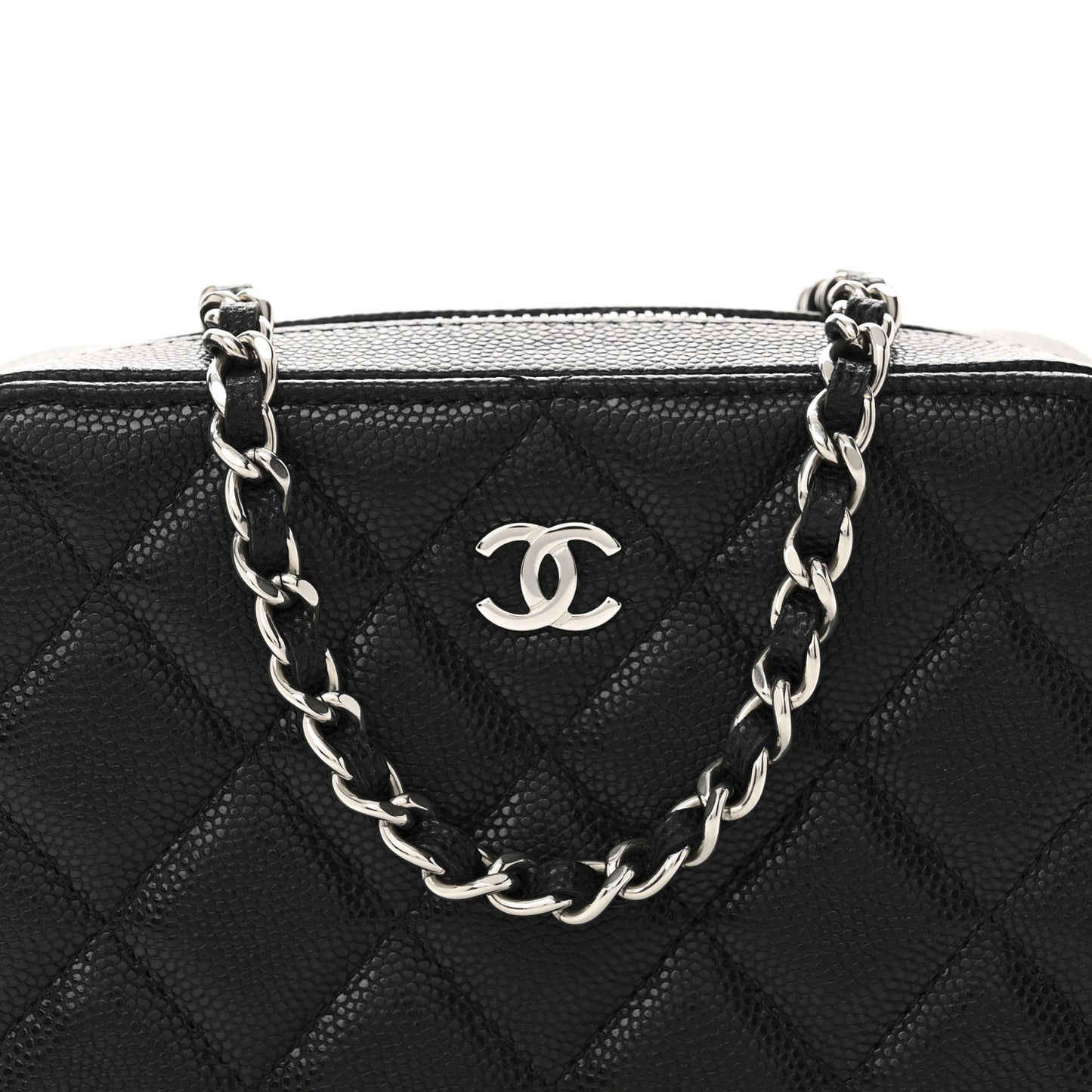 Caviar Quilted Camera Bag Black