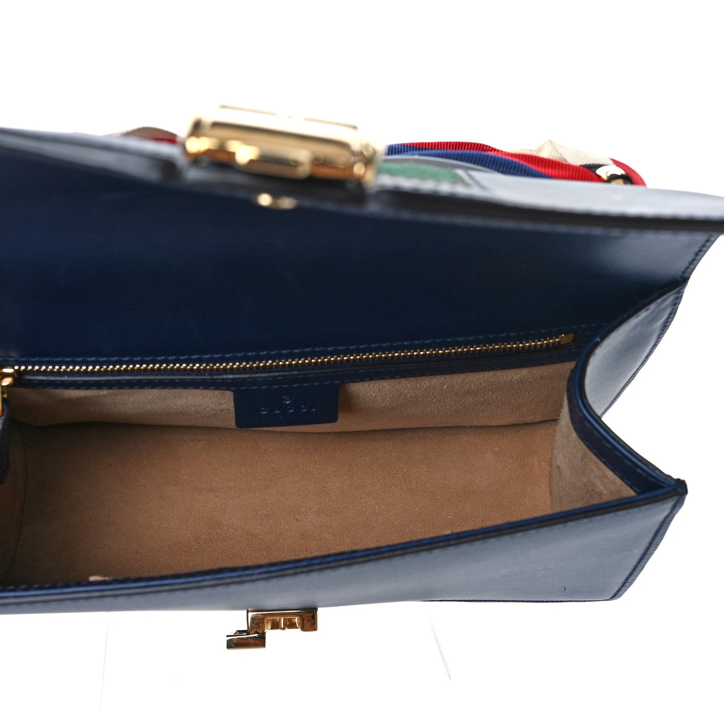 Vitello Fontanella Web Small Sylvie Shoulder Bag Blue Agata