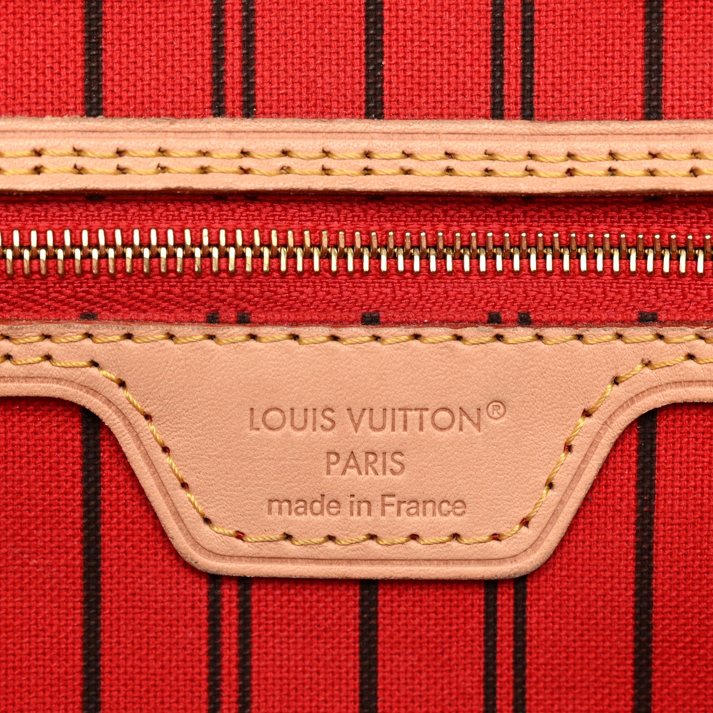 Monogram Inside Out Neverfull Bandouliere MM Rouge Sari