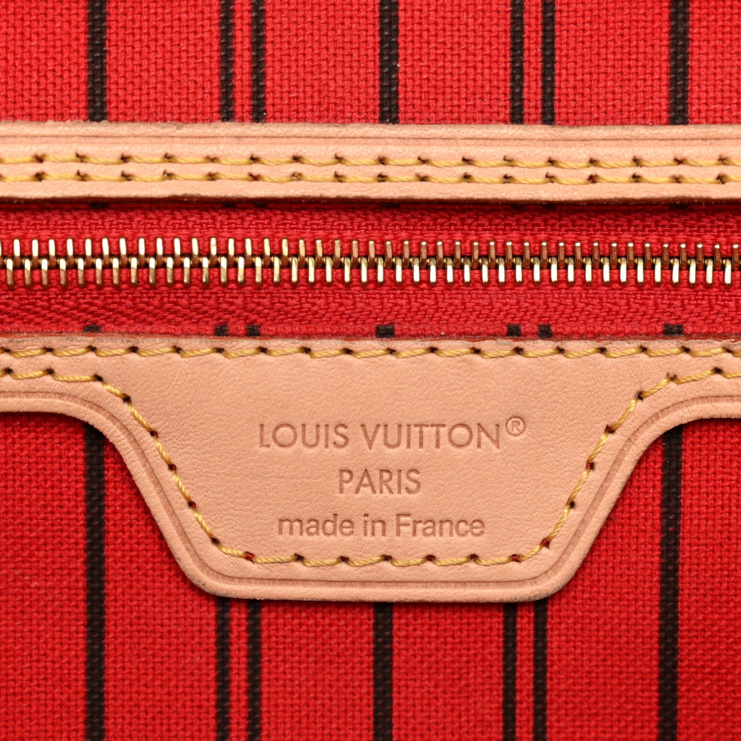 Louis Vuitton Monogram Inside Out Neverfull Bandouliere MM Rouge Sari 6 of 11