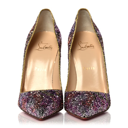 Christian Louboutin Glitter So Kate 120 Pumps 37 Rosette Gold 2 of 7