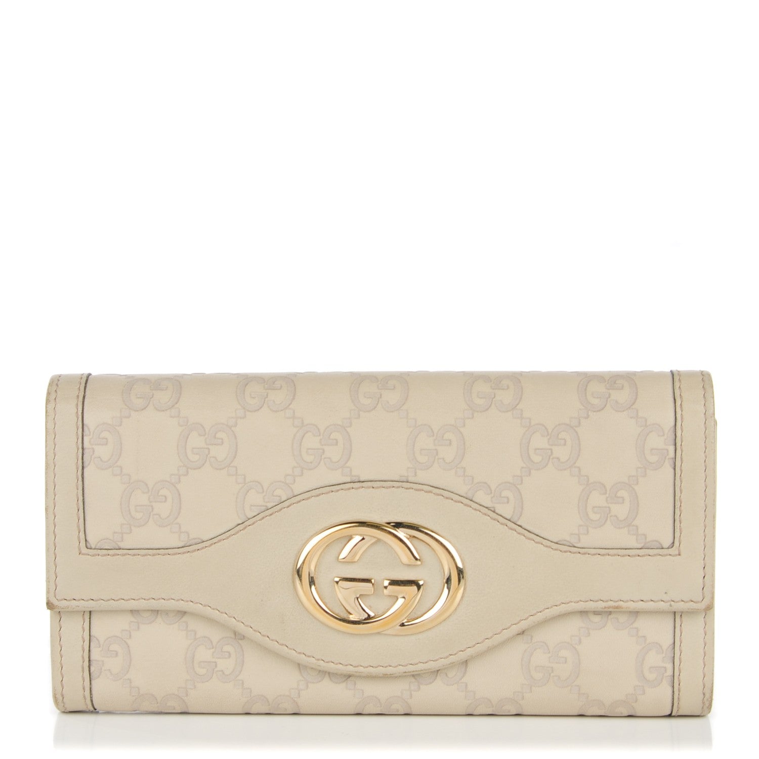Gucci Guccissima Sukey Continental Wallet Off White 1 of 6