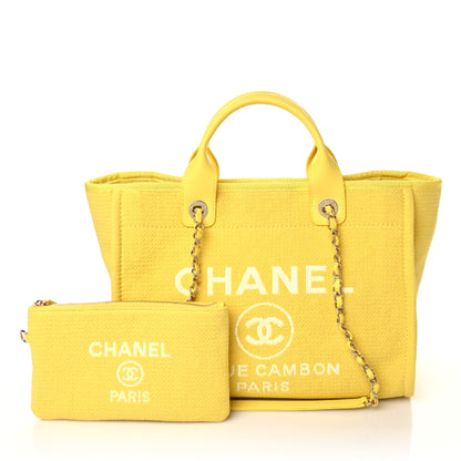 Chanel Mixed Fibers Small Deauville Tote Yellow 1 of 10