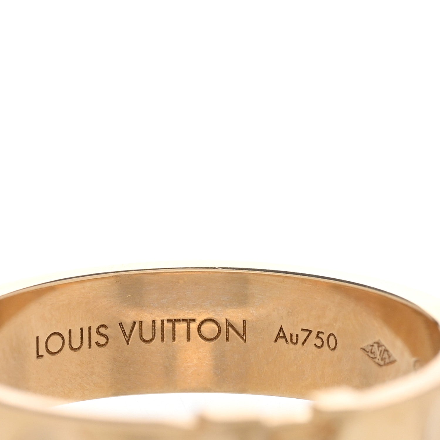 Louis Vuitton 18K Yellow Gold Empreinte LV Ring 58 8.5 4 of 5