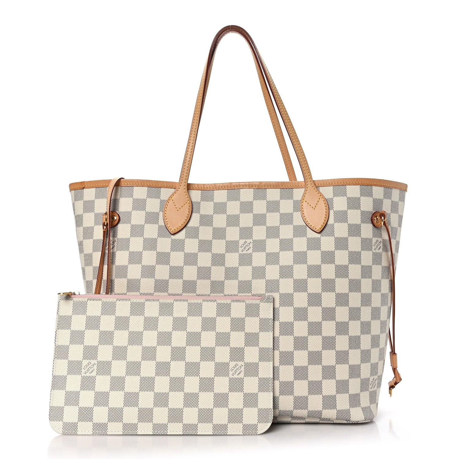 Louis Vuitton Damier Azur Neo Neverfull MM Rose Ballerine 3 of 10