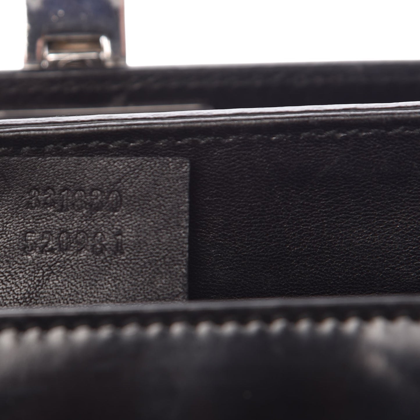 Regent Calfskin Bamboo Medium Lady Lock Top Handle Bag Black