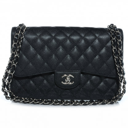 Chanel Caviar Quilted Jumbo Double Flap Black 1 of 8