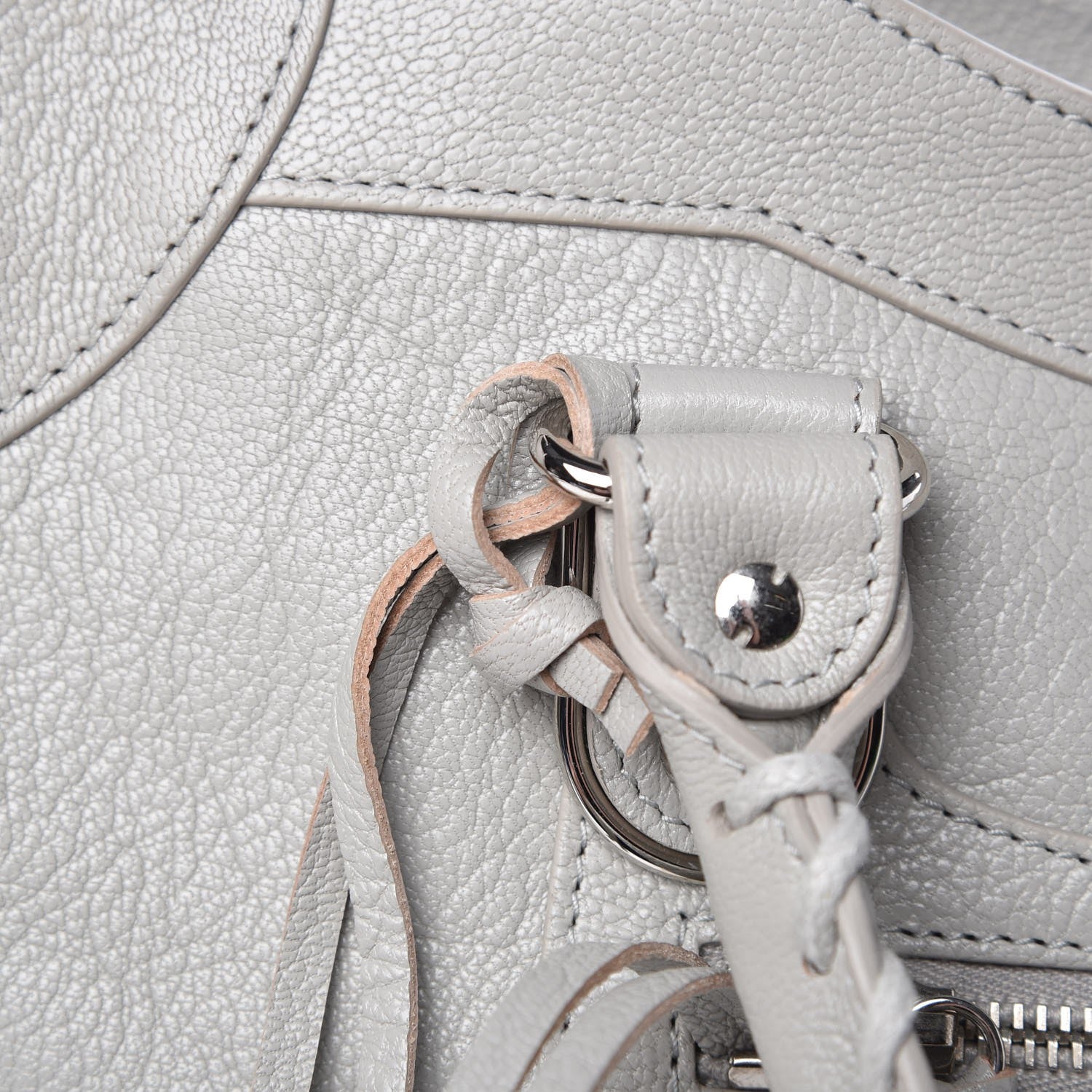 Balenciaga Chevre Silver Metallic Edge Hardware City Gris Glace 8 of 8