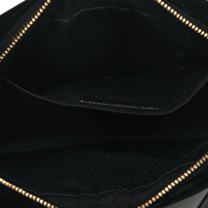 Saint Laurent Velvet Matelasse Monogram Lou Camera Bag Black 5 of 10