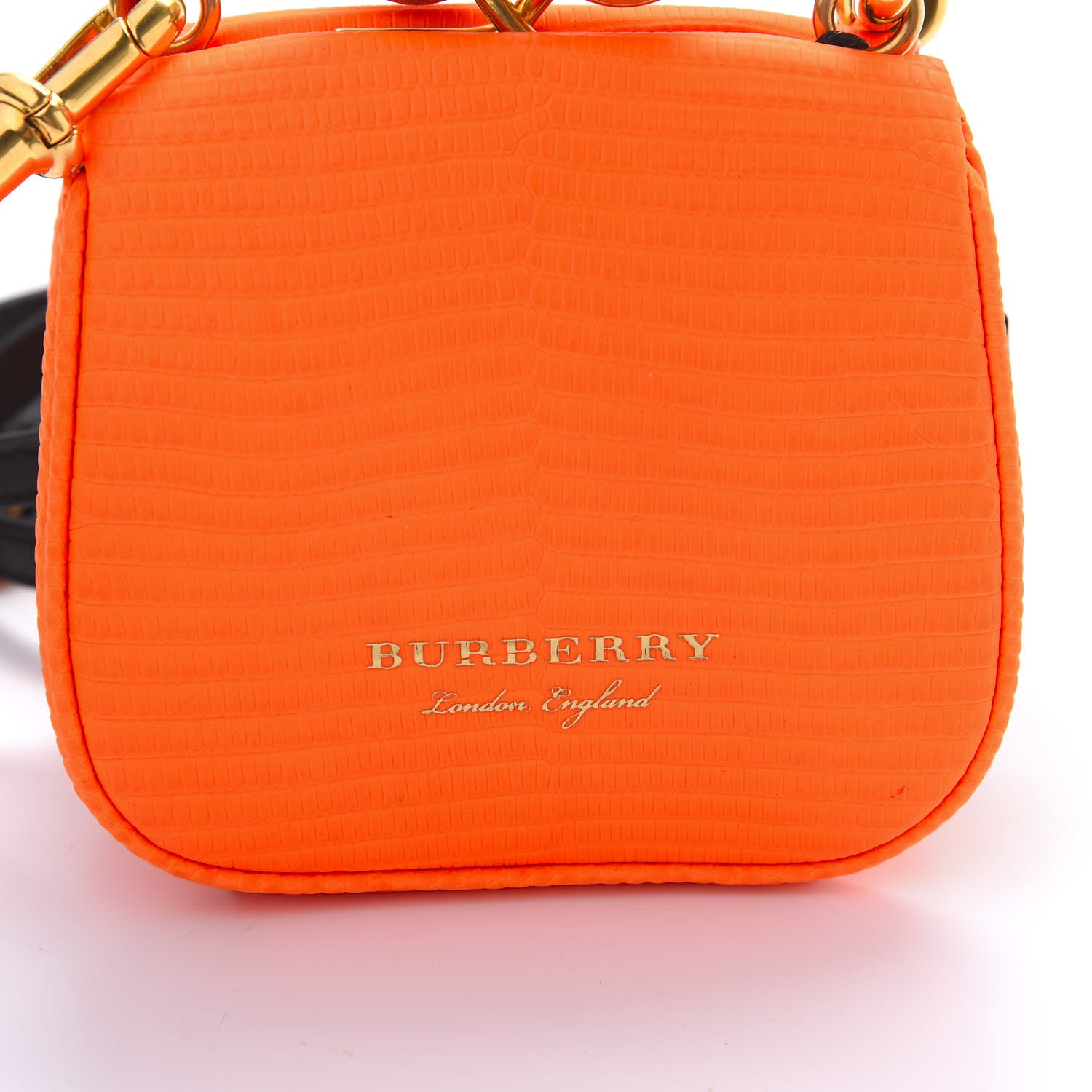 Burberry Lizard Mini Frame Bag Orange 7 of 10