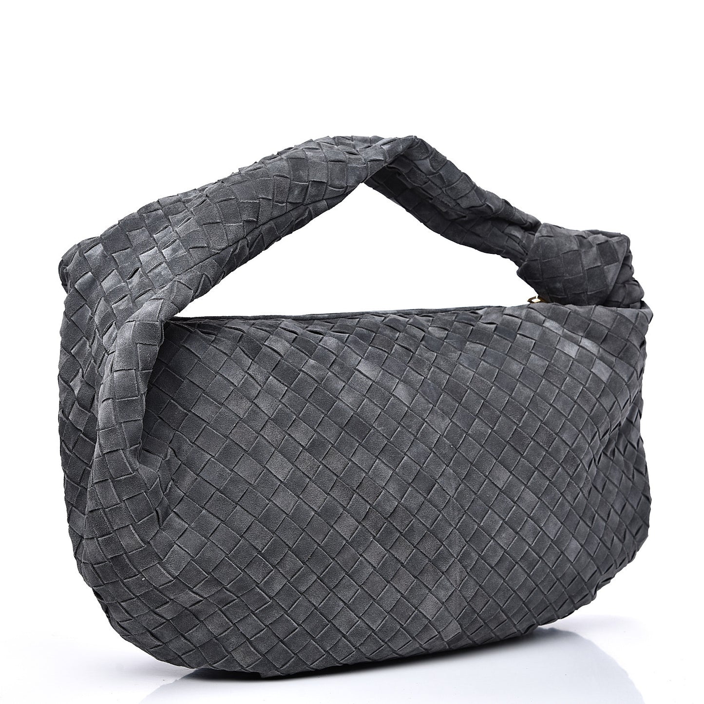 Suede Intrecciato Large Jodie Medium Grey