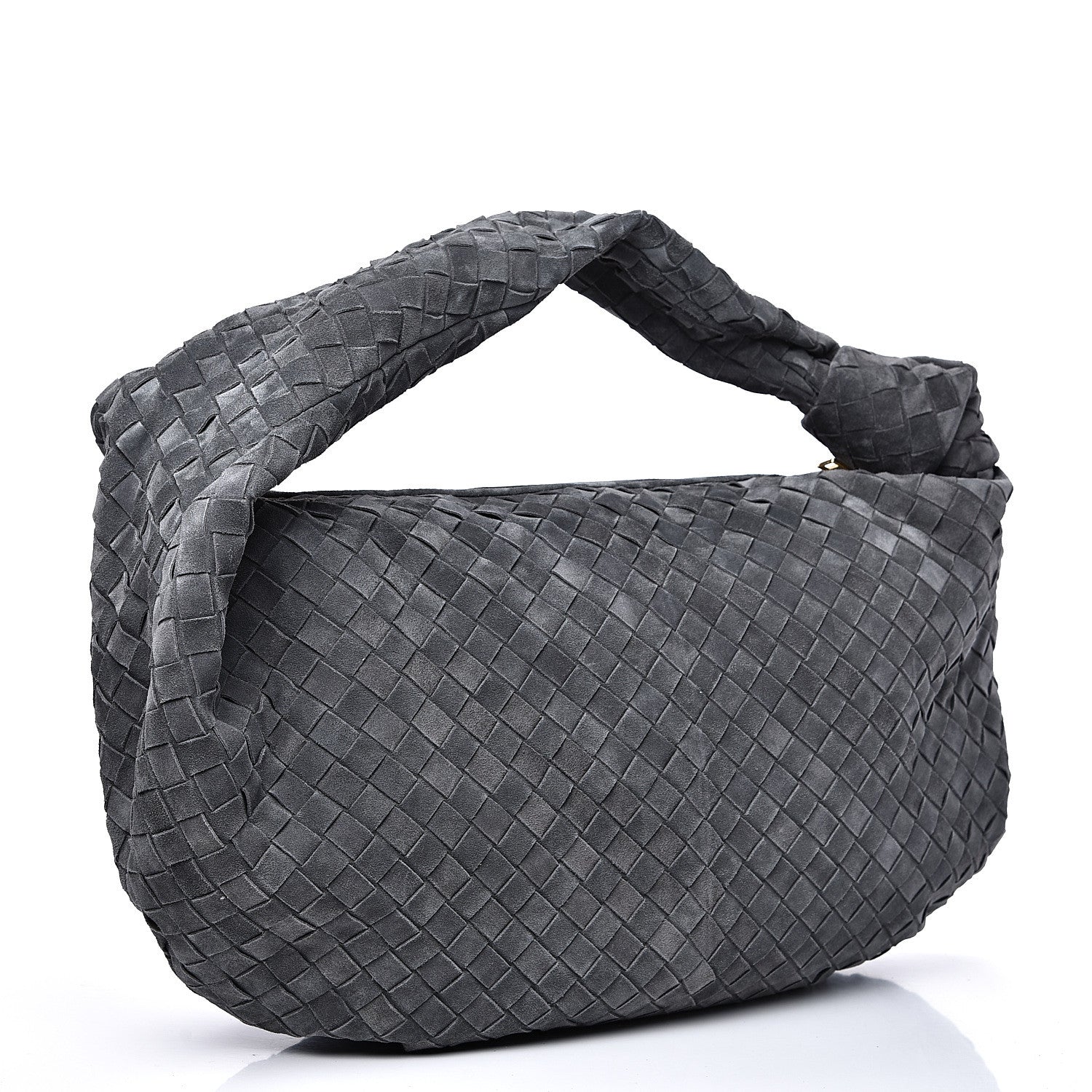 Bottega Veneta Suede Intrecciato Large Jodie Medium Grey 2 of 13
