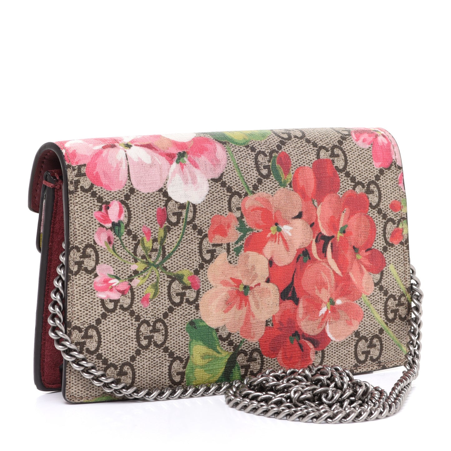 GG Supreme Monogram Blooms Super Mini Dionysus Shoulder Bag Beige Multicolor Dry Rose