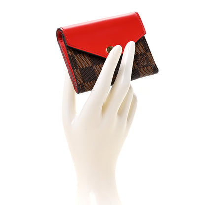 Louis Vuitton Damier Ebene Zoe Wallet Coquelicot 2 of 8