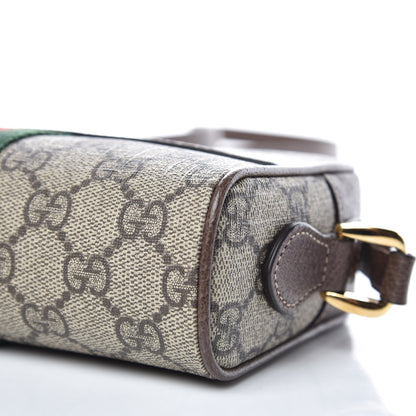 Gucci GG Supreme Monogram Web Mini Ophidia Shoulder Bag Brown 9 of 9