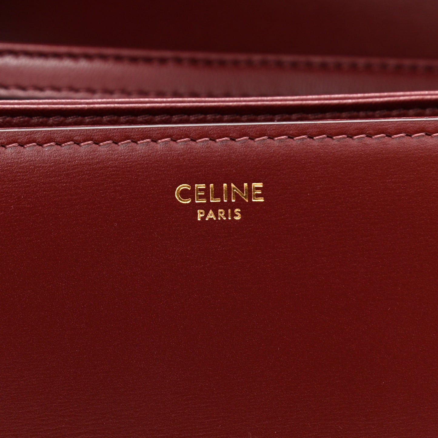 Shiny Calfskin Medium Triomphe Light Burgundy