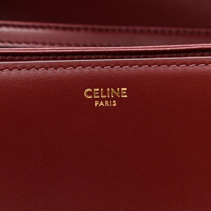 Celine Shiny Calfskin Medium Triomphe Light Burgundy 6 of 12