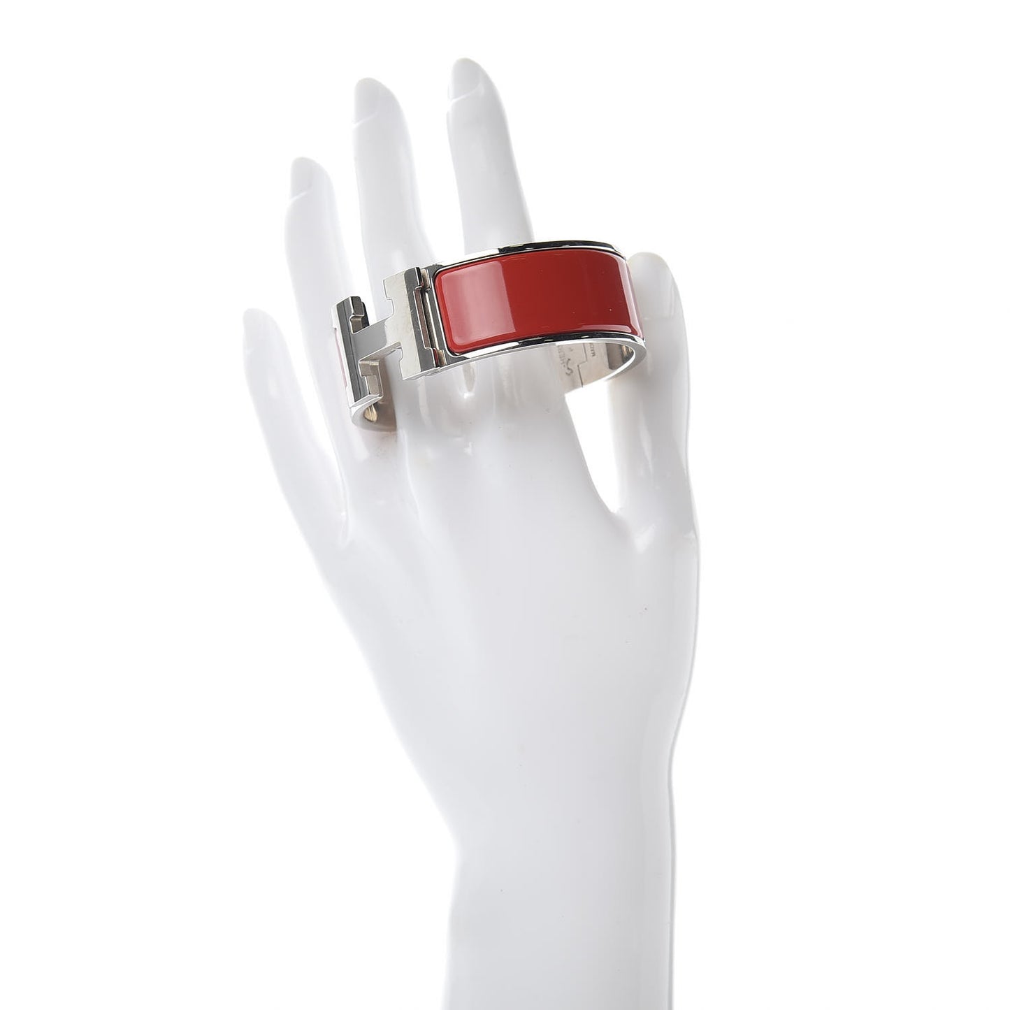 Enamel Wide Clic Clac H Bracelet PM Red
