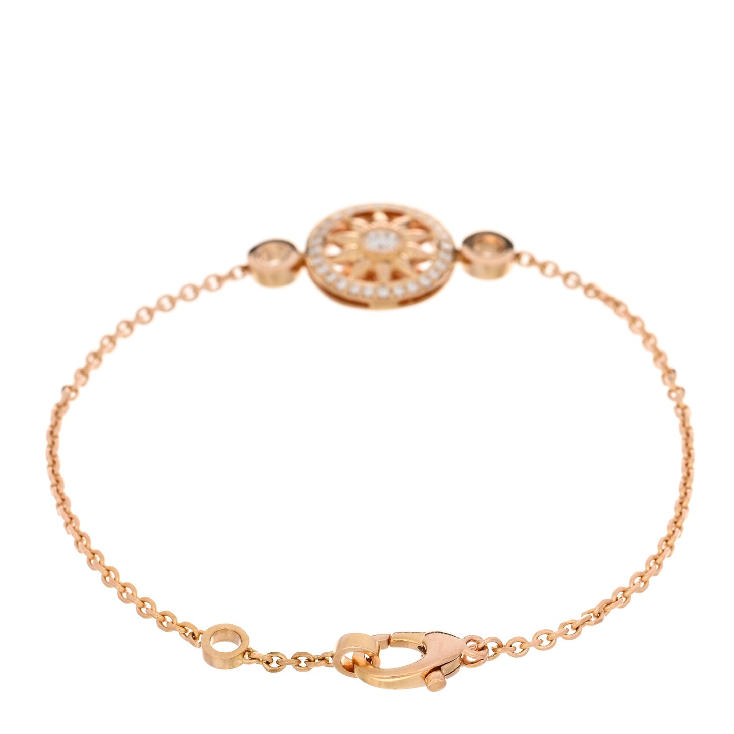 18K Rose Gold Diamond Gates Bracelet