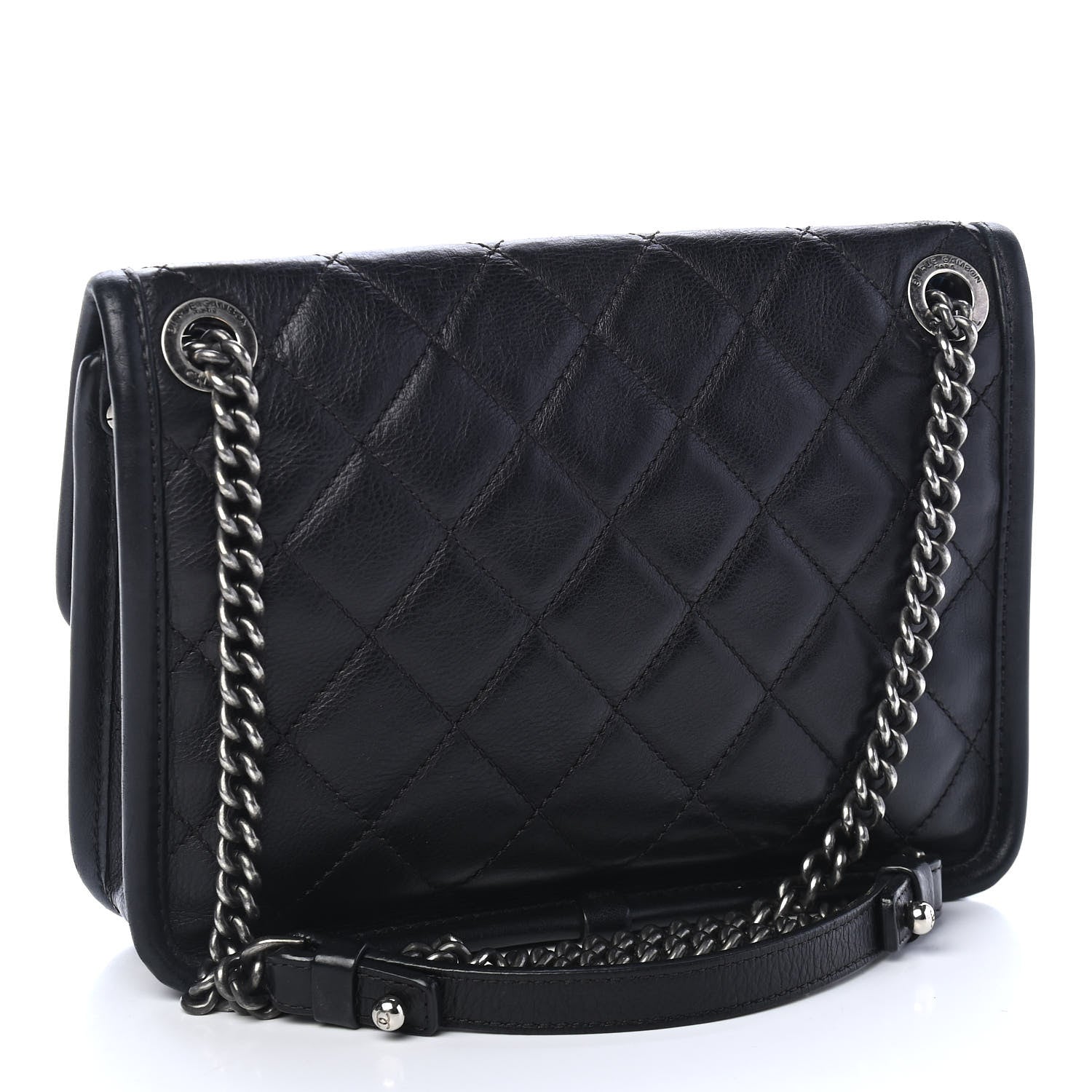 Chanel Calfskin Quilted Mini French Riviera Flap Black 2 of 8
