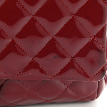 Chanel Patent Quilted Clutch With Chain Flap Red 9 of 11