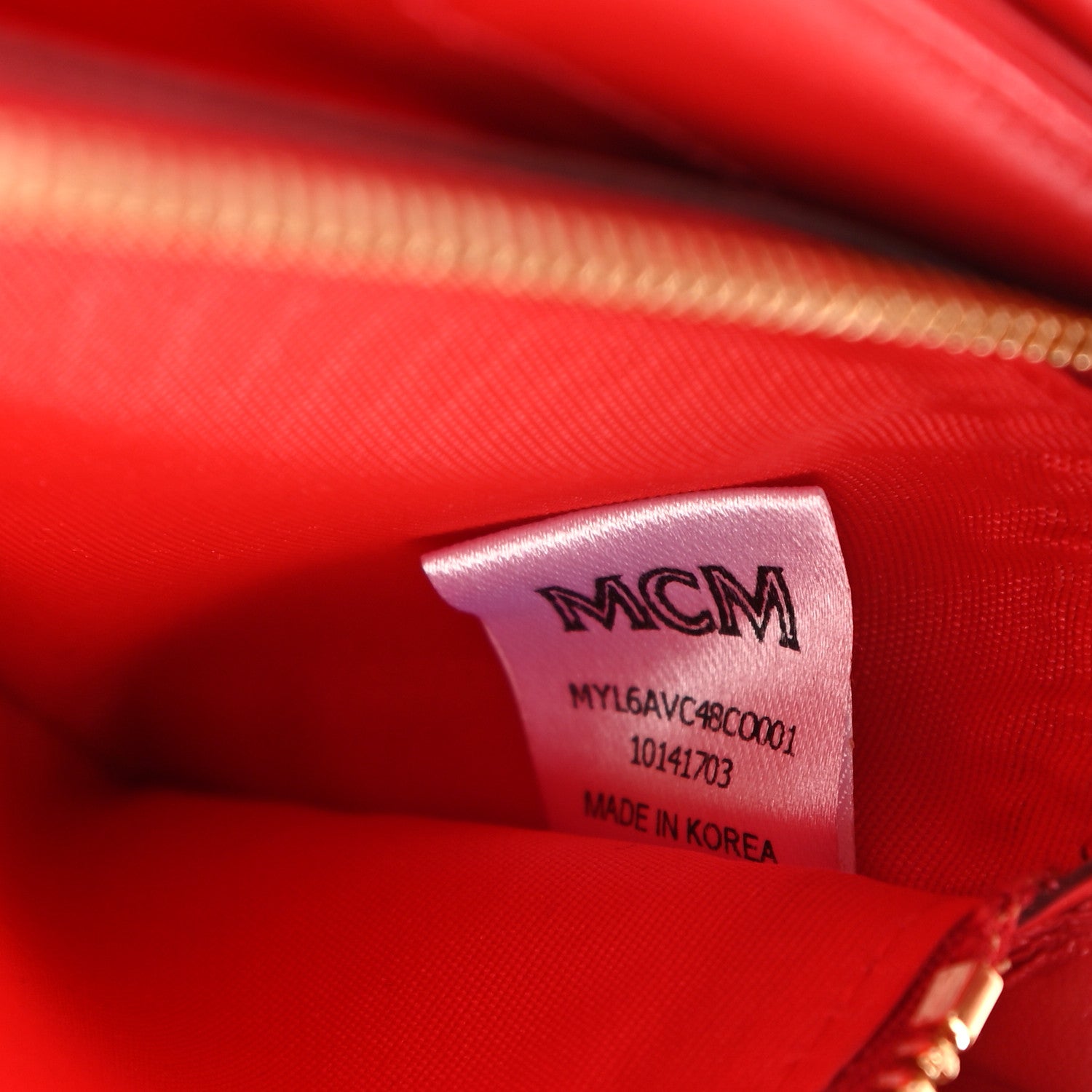 MCM Visetos Continental Flap Wallet Cognac Red 7 of 8