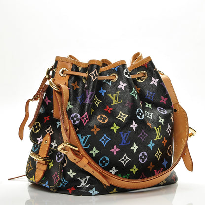 Louis Vuitton Monogram Multicolor Petit Noe Black 3 of 7