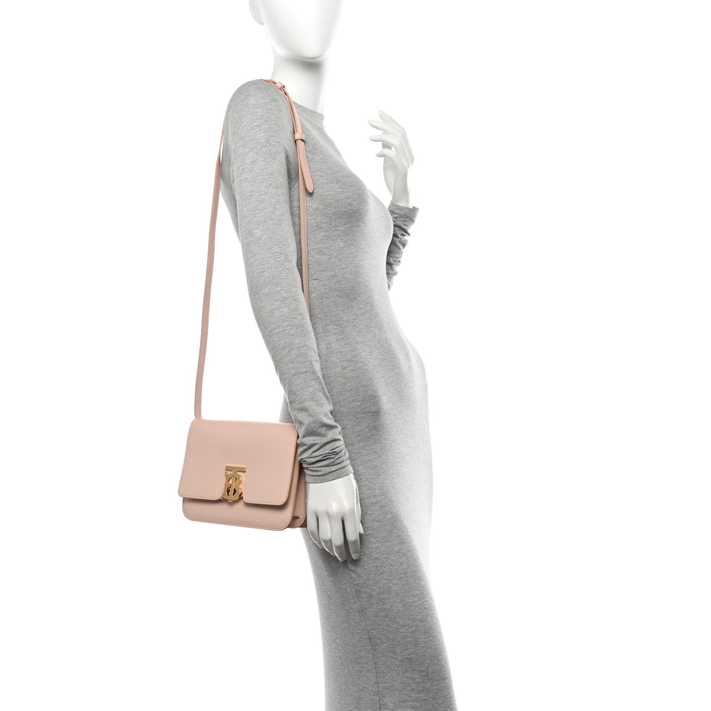 Calfskin Small TB Bag Rose Beige