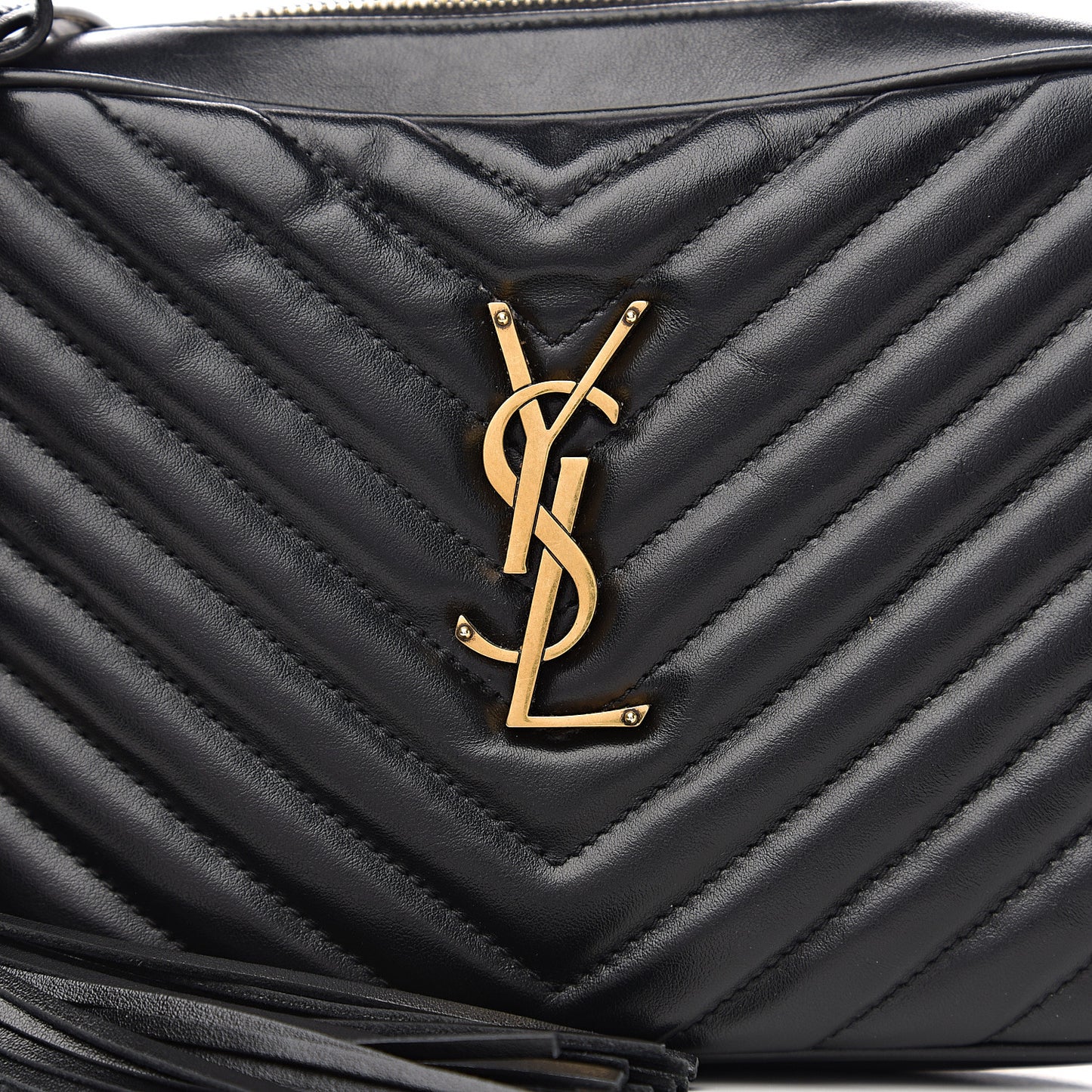 Calfskin Matelasse Monogram Lou Camera Bag Black