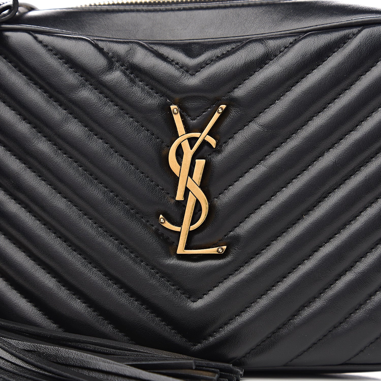 Saint Laurent Calfskin Matelasse Monogram Lou Camera Bag Black 8 of 8