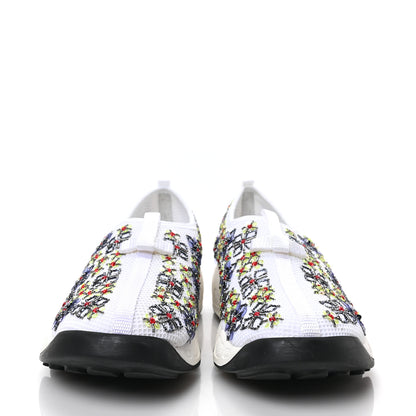 Christian Dior Technical Canvas Embellished Dior Fusion Sneakers 37 White Multicolor 2 of 8