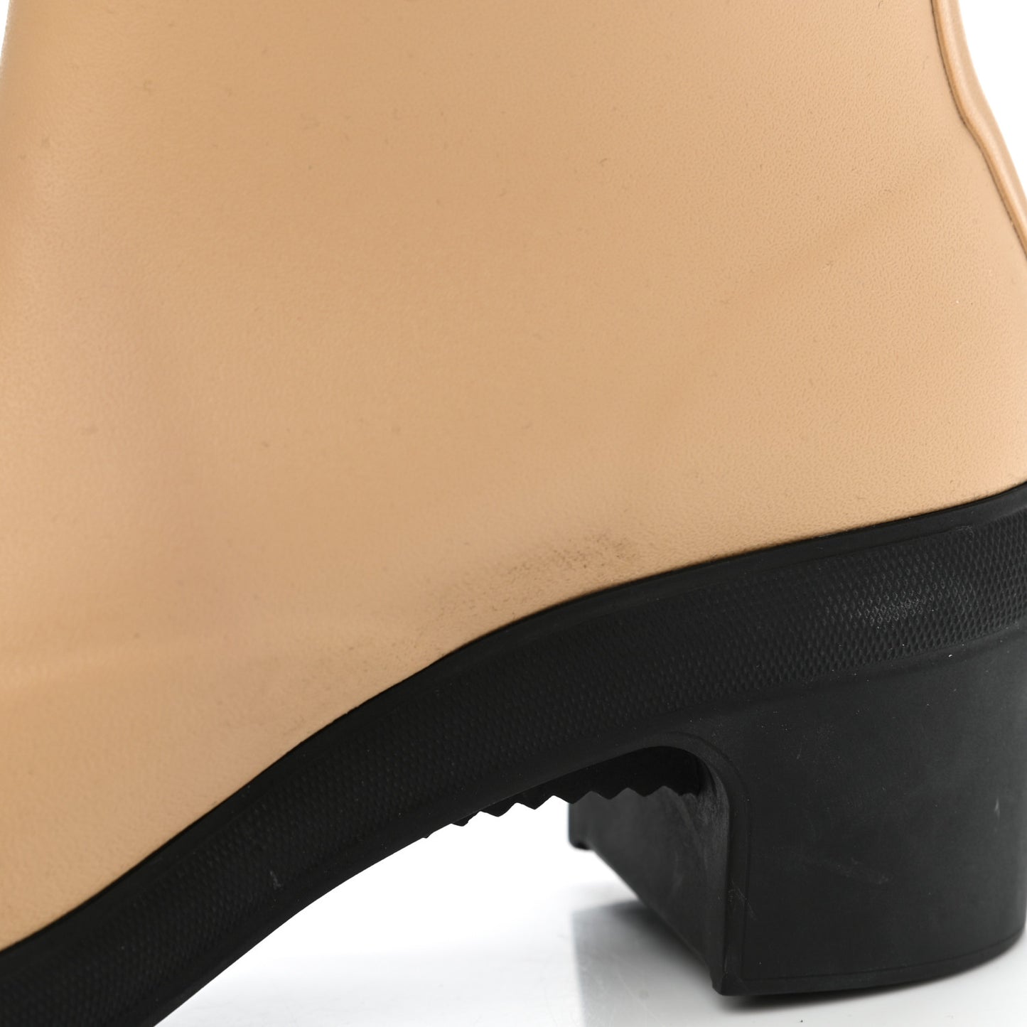 Rubber Logo Rain Boots 36 Beige