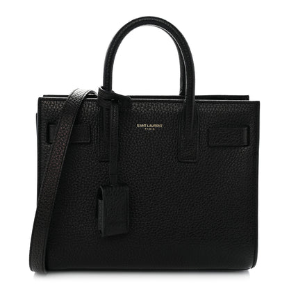 Saint Laurent Grained Calfskin Nano Sac De Jour Black 1 of 12