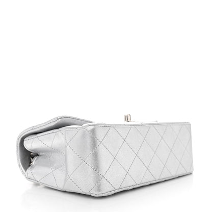 Chanel Metallic Lambskin Quilted Mini Rectangular Flap Silver 4 of 10