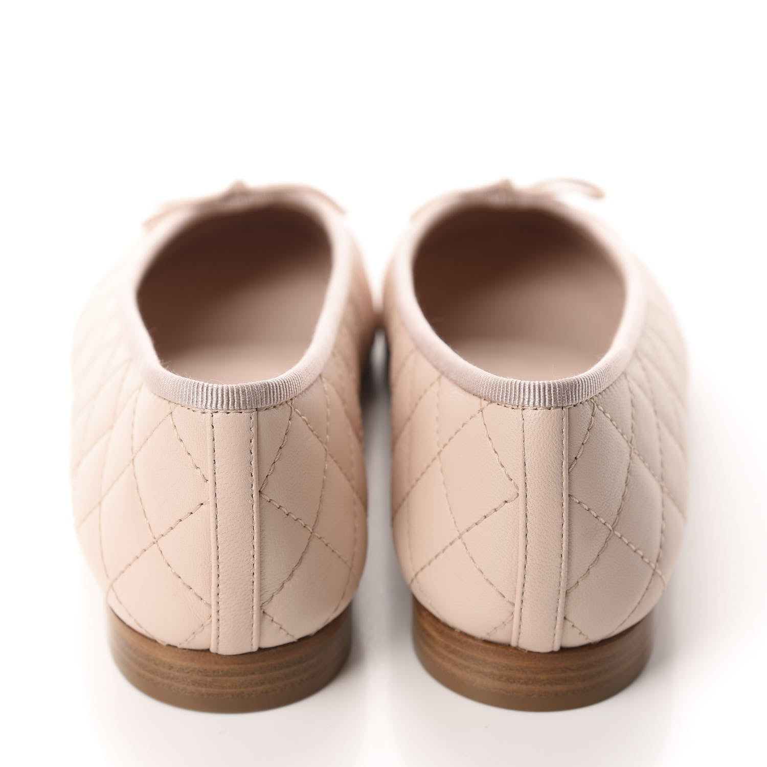 Chanel Lambskin Quilted Cap Toe Ballerina Flats 40 Beige 5 of 10