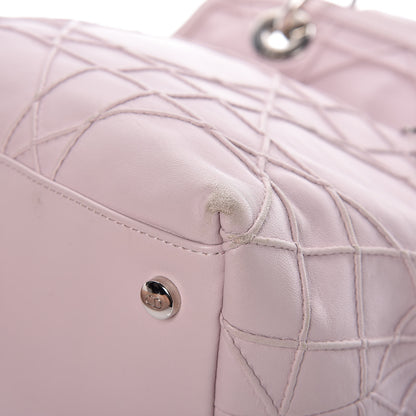 Christian Dior Lambskin Cannage Medium Granville Tote Pink 16 of 28