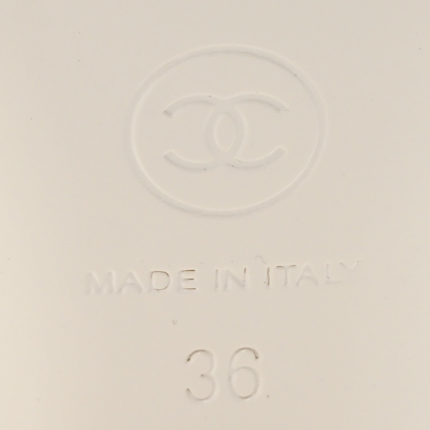 Chanel Lambskin Logo Ankle Strap Sandals 36 White 7 of 9