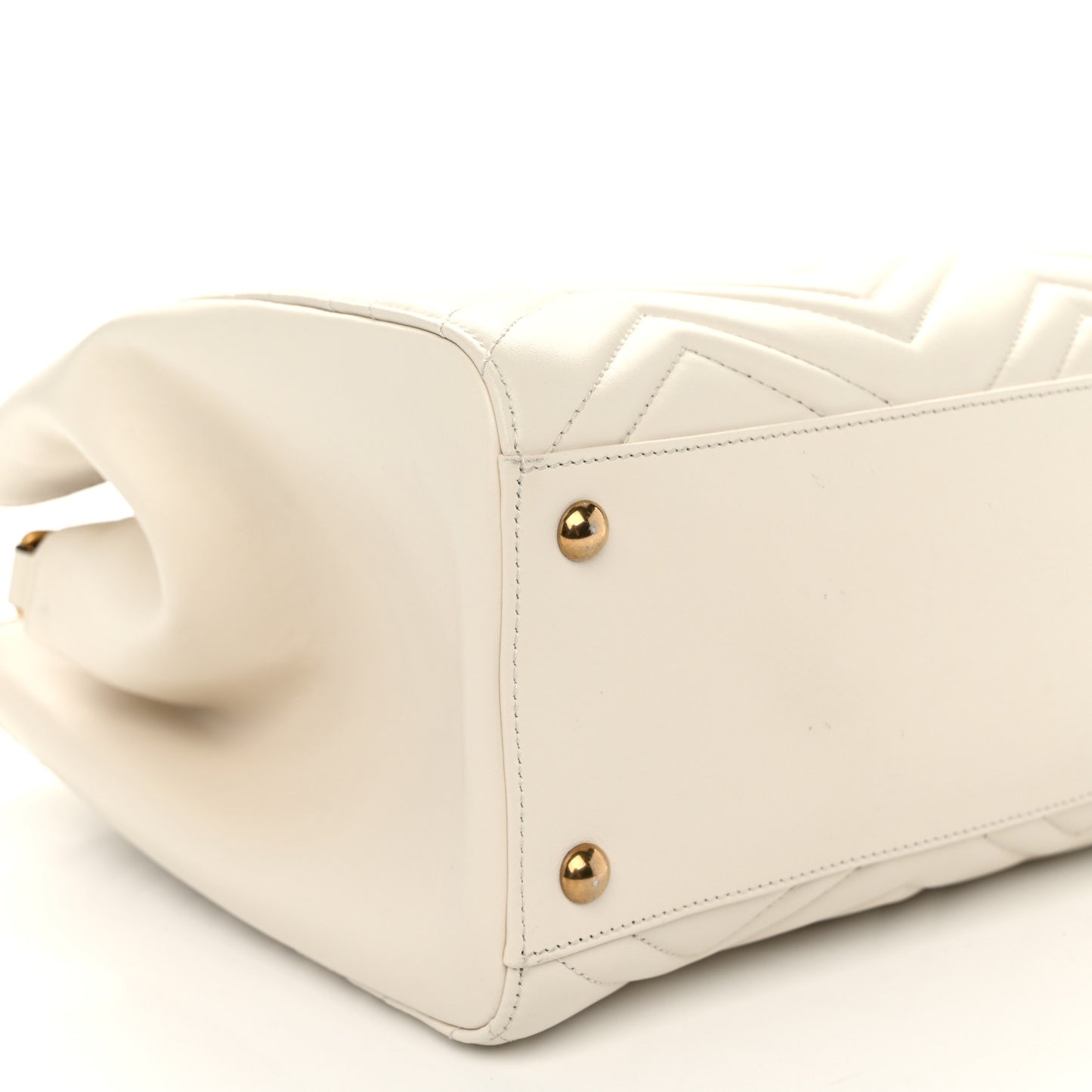 Calfskin Matelasse Medium GG Marmont Tote White