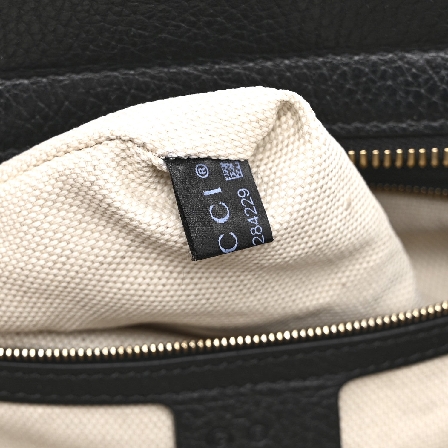 Gucci Dollar Calfskin Large Soho Top Handle Satchel Black 8 of 12