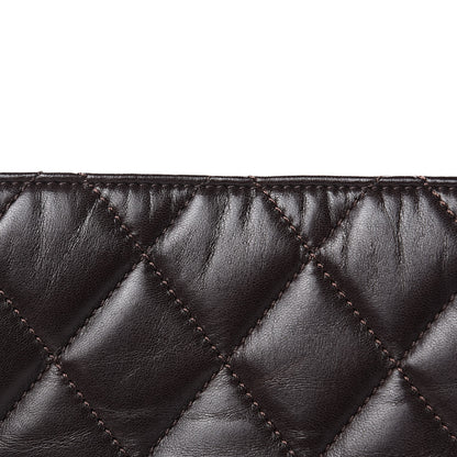 Chanel Lambskin Quilted Large 3 Flap Brown 15 of 16