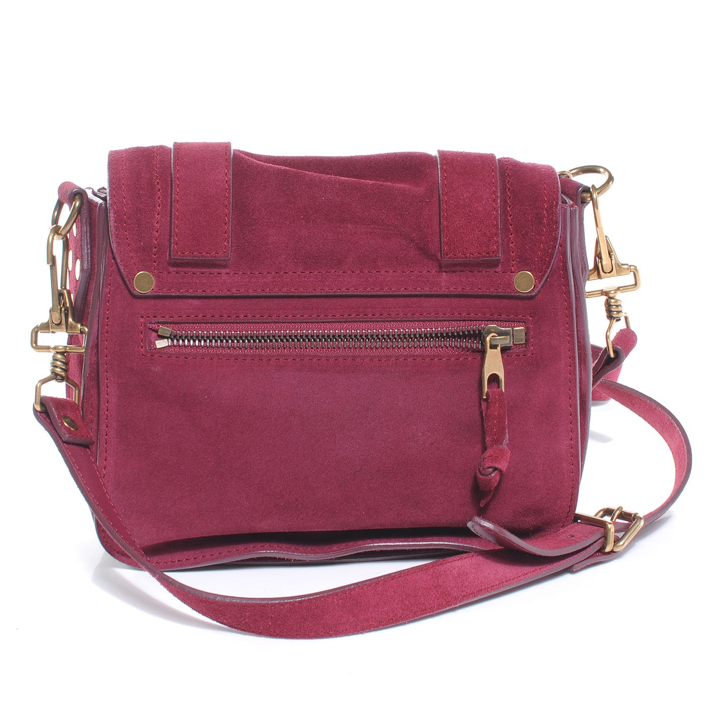 Suede PS1 Mini Pouch Messenger Bag Chianti